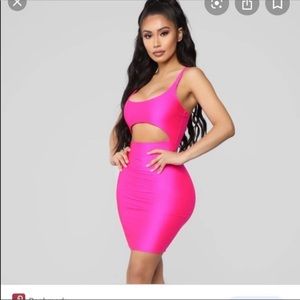 Hot pink short dress